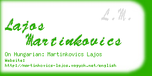 lajos martinkovics business card